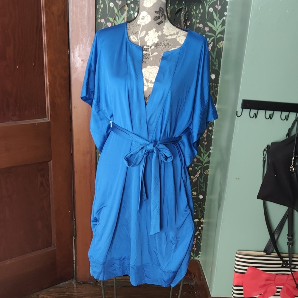 DVF Vibrant Blue Caftan Dress